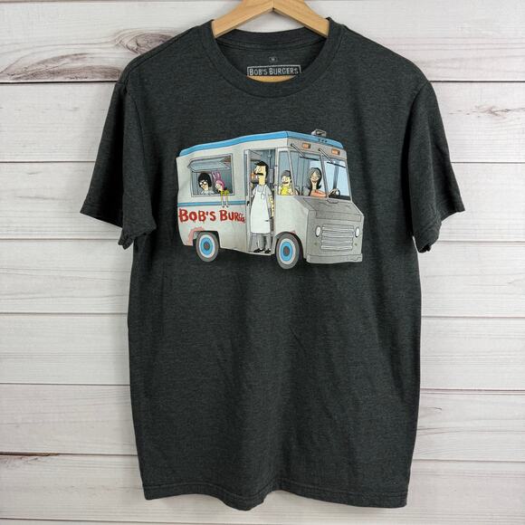 Bob's Burgers by Ripple Junction Graphic Tee Gray Size Medium - Picture 1 of 7